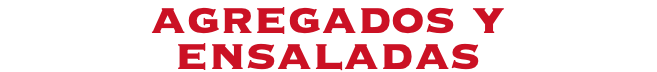 agregados y ensaladas